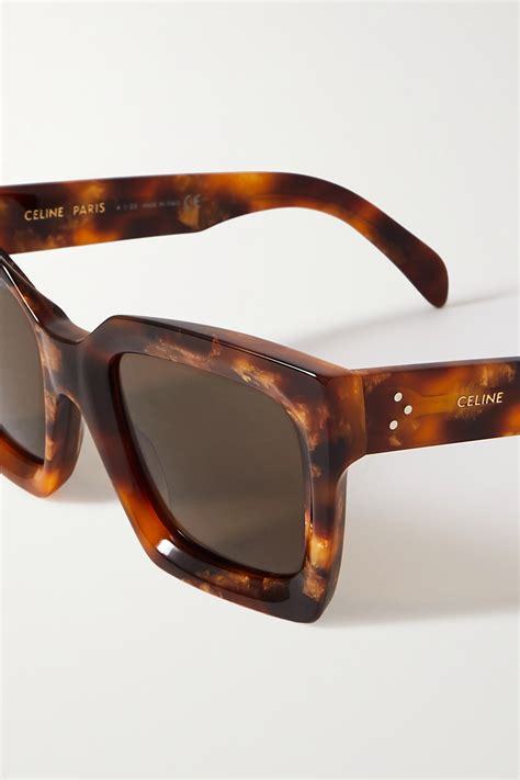 Square frame sunglasses in tortoiseshell 